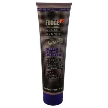 Fudge Clean Blonde Violet Toning Shampoo for Unisex, 0.15 Pound