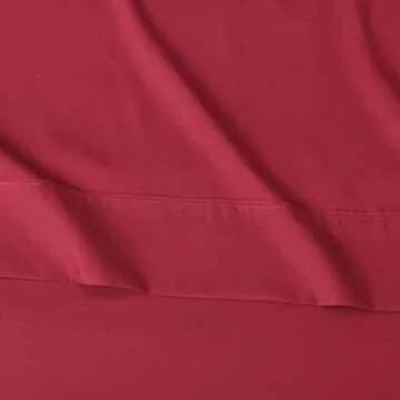 AmazonBasics Microfiber Sheet Set, Queen, Burgundy
