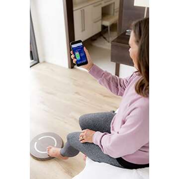 Shapa Numberless Smart Weight Loss Scale - Smart Scale for Weight Loss, Patented 5-Color Feedback System, Body Composition & Health Monitor Bluetooth App, Stressless Approach to a Lifetime of Progress