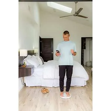 Shapa Numberless Smart Weight Loss Scale - Smart Scale for Weight Loss, Patented 5-Color Feedback System, Body Composition & Health Monitor Bluetooth App, Stressless Approach to a Lifetime of Progress