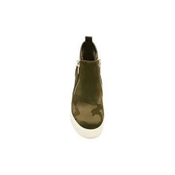 Steve Madden Women's Wedgie Sneaker in Camo for Comfort