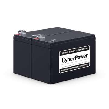 CyberPower RB1290X2 UPS Replacement Battery Cartridge, Maintenance-Free, User Installable, 12V/9Ah