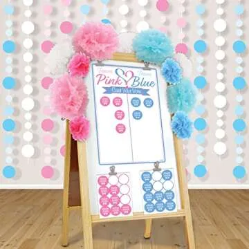 Beistle Gender Reveal Party Stickers - Fun & Engaging Decoration