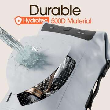 Earth Pak Waterproof Backpack - Heavy Duty Hiking Backpack - Roll-Top Closure Bag - Cushioned Dry Bag Waterproof Phone Case