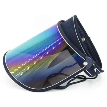 Sun Visor UV Protection Hat Cap Hiking Golf Tennis Outdoor (Navy)