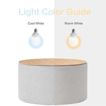 HomePop Storage Ottoman Wood Grain Top in Light Gray