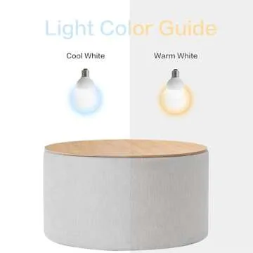 HomePop Storage Ottoman Wood Grain Top in Light Gray