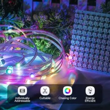 BTF-LIGHTING WS2812B 100PCS 5050SMD Individually Addressable Smart RGB LED Pixel for Arduino Single 1-led RGB LED Module Pixels Color Light White PCB Only DC5V Christmas(No Adapter or Controller)