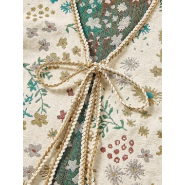 GORGLITTER Floral Tie Front Sweater Vest for Women