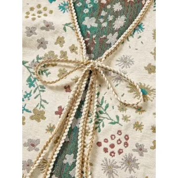 GORGLITTER Floral Tie Front Sweater Vest for Women