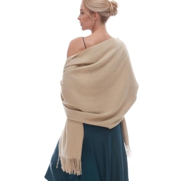 Beige Pashmina Winter Scarf for Women