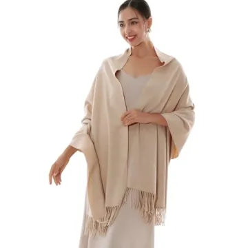 Beige Pashmina Winter Scarf for Women