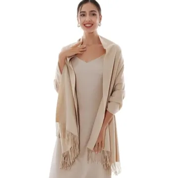 Beige Pashmina Winter Scarf for Women