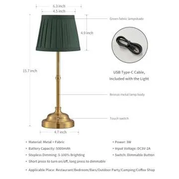 KDG Cordless LED Table Lamp Set | Stylish Illuminating Solutions