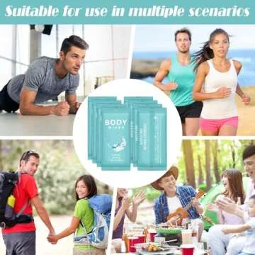 Treela 300 Pcs Large Body Wipes Individually Wrapped Bath Wipes for Adults Bathing No Rinse Shower Bulk Deodorant for Homeless Personal Cleansing Wipes for Travel Gym(7.09" X 9.84",Blue)