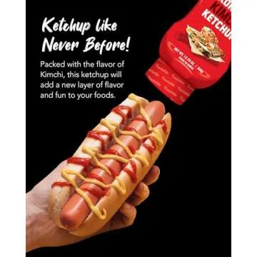 Funtable Korean Kimchi Ketchup (12.70 oz, Pack of 1) - Savoury & Spicy, Ketchup, Great Flavors, Easy-to-Use. Perfect for Chicken, Nuggets, Wings & Nachos, Tomato Sauce Alternative.