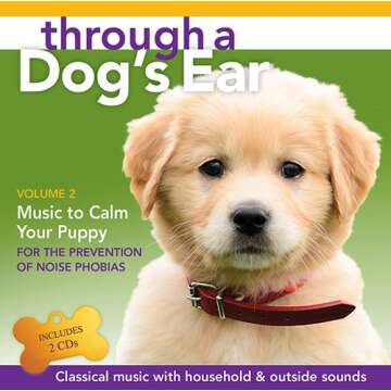 iCalmPet | Through a Dog's Ear: Puppy Pak | 3-CD Box Set | 3-hrs | Includes calming music, household, and outdoor sounds
