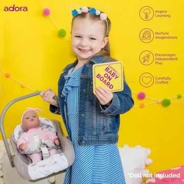 Adora Baby Doll Car Seat - Stylish, Washable & Versatile