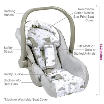 Adora Baby Doll Car Seat - Stylish, Washable & Versatile