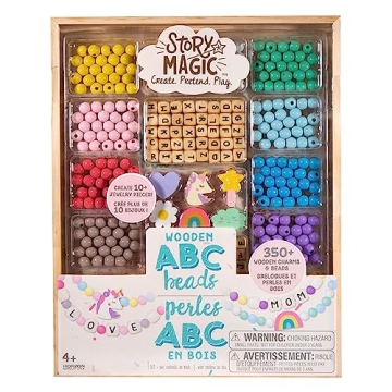 Story Magic Wooden ABC Beads - Eco-Friendly Kids Crafting Kit