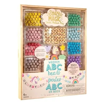 Story Magic Wooden ABC Beads - Eco-Friendly Kids Crafting Kit