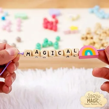 Story Magic Wooden ABC Beads - Eco-Friendly Kids Crafting Kit