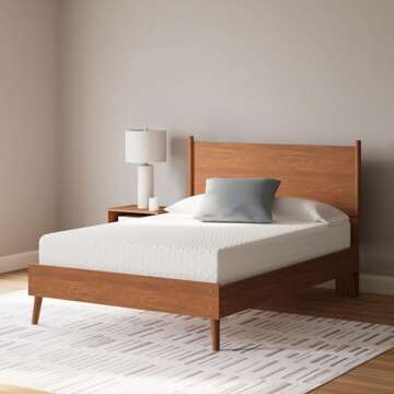 Signature Design by Ashley Full Size Chime 10 Inch Medium Firm Memory Foam Mattress with Green Tea & Charcoal Gel for Pressure Relief