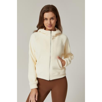 QINSEN Women's Full Zipper Hoodie for Stylish Comfort