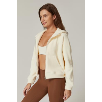 QINSEN Women's Full Zipper Hoodie for Stylish Comfort