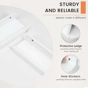 FLYJOE Picture Ledge Shelf Set of 2 for Stunning Decor