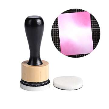 Ink Paints Mixing Blending Tool Mini Round Foam Refills, for Scrapbooking Craft, Control of Ink Placement, No More Inky Fingers Ink Blending Tool with Spare Pads for Rubber Stamping & Scrapbooking