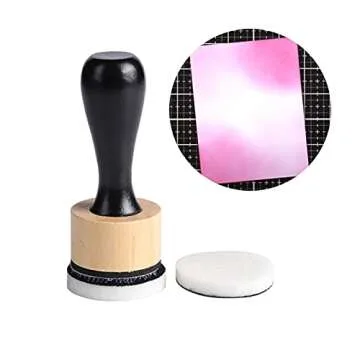 Ink Paints Mixing Blending Tool Mini Round Foam Refills, for Scrapbooking Craft, Control of Ink Placement, No More Inky Fingers Ink Blending Tool with Spare Pads for Rubber Stamping & Scrapbooking