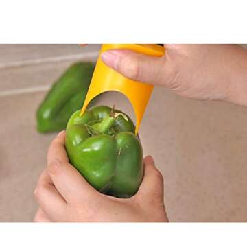 BESTOMZ Pepper Corers Twist to Core Seed Bell Chili 2pcs (Random Color)