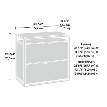 Sauder International Lux Lateral File, Diamond Ash Finish