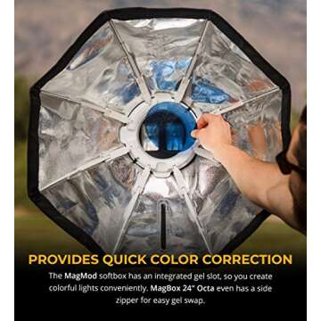 MagMod MagBox 24" Octa Softbox with Integrated Gel Slot and Fabric Diffuser - Compatible with Speedlights and Strobes