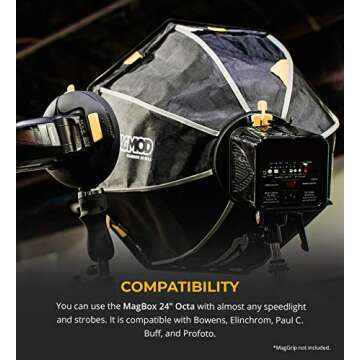 MagMod MagBox 24" Octa Softbox with Integrated Gel Slot and Fabric Diffuser - Compatible with Speedlights and Strobes