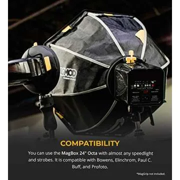 MagMod MagBox 24" Octa Softbox with Integrated Gel Slot and Fabric Diffuser - Compatible with Speedlights and Strobes