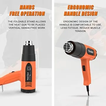 Powerful 1600W Heat Gun with Dual Settings & Nozzles