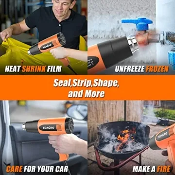 Powerful 1600W Heat Gun with Dual Settings & Nozzles