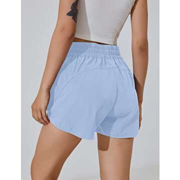 BMJL Women's High Waisted Running Shorts with Pocket