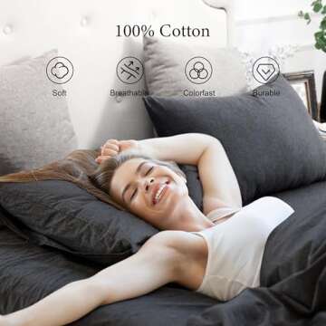 PURE ERA Jersey Knit Duvet Cover Set 100% Cotton Super Soft