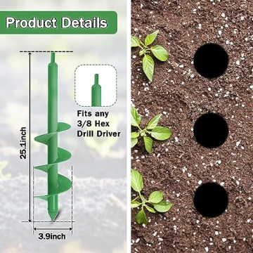 Heavy Steel Auger Drill Bit for Efficient Gardening