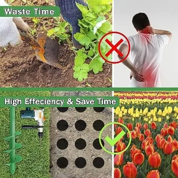 Heavy Steel Auger Drill Bit for Efficient Gardening