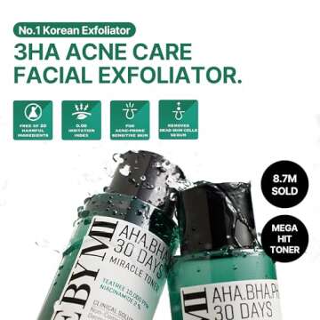 SOME BY MI AHA BHA PHA 30 Days Miracle Toner - Pack of 2 - Mild Exfoliating Korean Toner for First S...