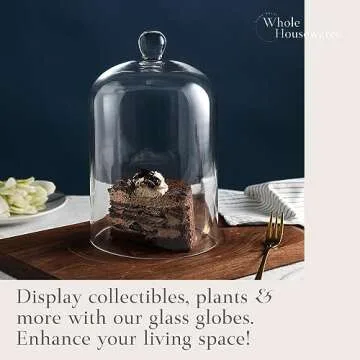 Classic Glass Dome Cloche Decorative Home Accent