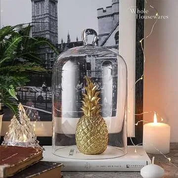 Classic Glass Dome Cloche Decorative Home Accent