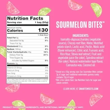 SmartSweets Sourmelon Bites Low Sugar Gluten-Free Candy