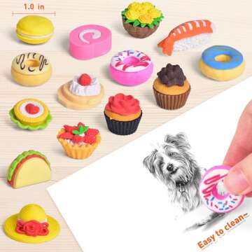 Cute 70 PCS Mini 3D Puzzle Erasers for Kids Fun