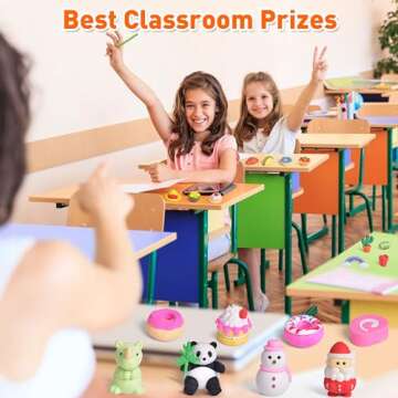 Cute 70 PCS Mini 3D Puzzle Erasers for Kids Fun