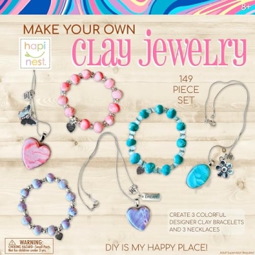 Hapinest Clay Jewelry Kit for Girls - Create Stunning Jewelry